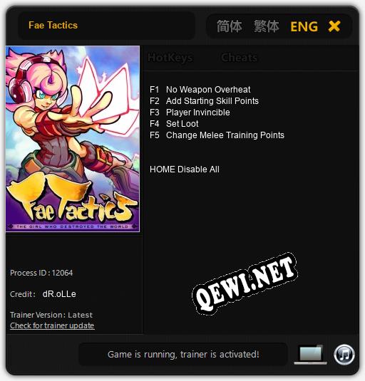 Трейнер для Fae Tactics [v1.0.9]