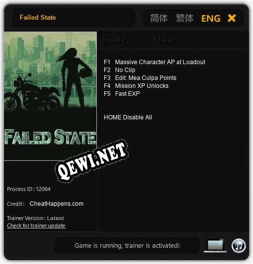Трейнер для Failed State [v1.0.9]