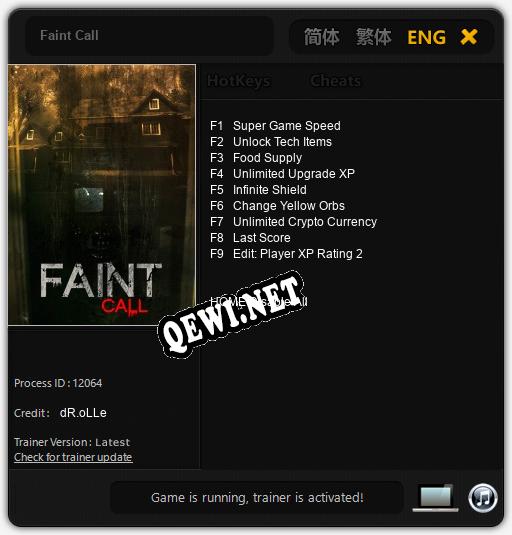 Faint Call: Читы, Трейнер +9 [dR.oLLe]