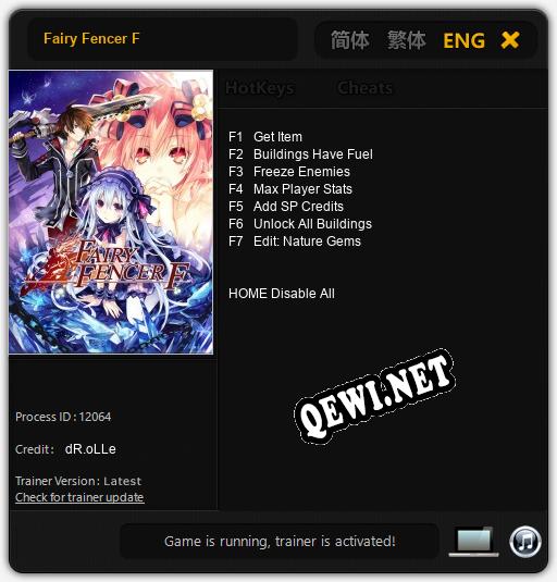 Fairy Fencer F: Трейнер +7 [v1.4]