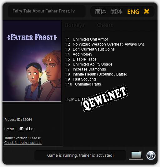 Трейнер для Fairy Tale About Father Frost, Ivan and Nastya [v1.0.4]