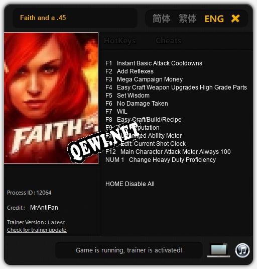 Faith and a .45: Читы, Трейнер +13 [MrAntiFan]