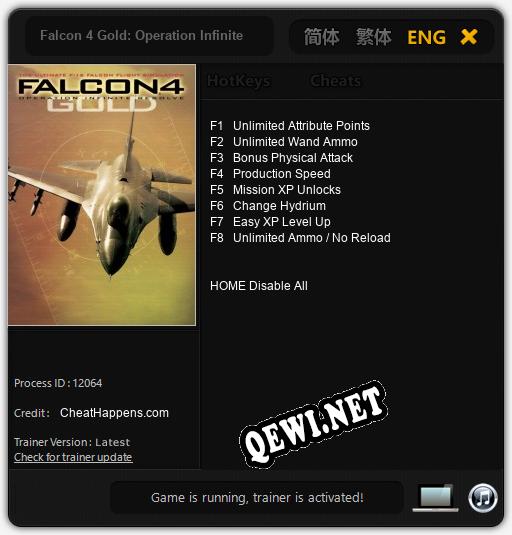 Falcon 4 Gold: Operation Infinite Resolve: Читы, Трейнер +8 [CheatHappens.com]