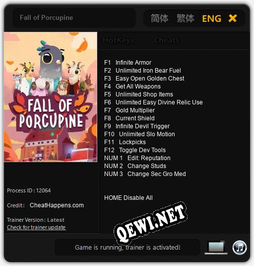 Fall of Porcupine: Трейнер +15 [v1.9]