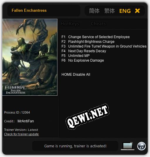 Fallen Enchantress: ТРЕЙНЕР И ЧИТЫ (V1.0.27)