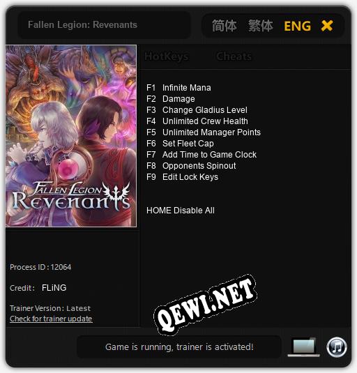 Fallen Legion: Revenants: ТРЕЙНЕР И ЧИТЫ (V1.0.48)