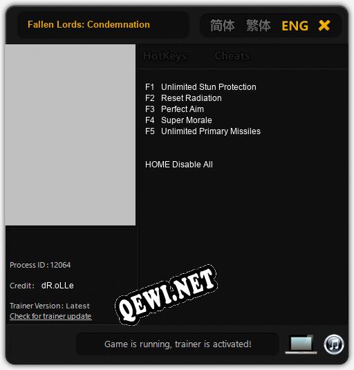 Fallen Lords: Condemnation: Трейнер +11 [v1.6]