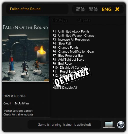 Трейнер для Fallen of the Round [v1.0.9]