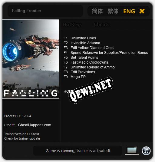 Falling Frontier: Трейнер +9 [v1.6]