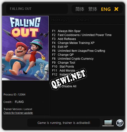 FALLING OUT: Читы, Трейнер +12 [FLiNG]