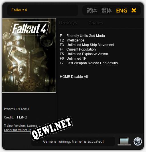 Fallout 4: Трейнер +7 [v1.6]