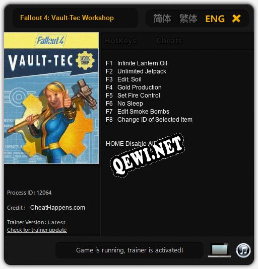 Трейнер для Fallout 4: Vault-Tec Workshop [v1.0.2]