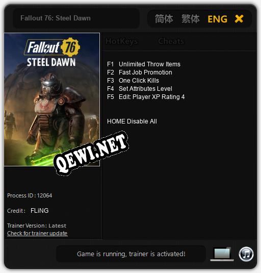Fallout 76: Steel Dawn: Трейнер +5 [v1.2]