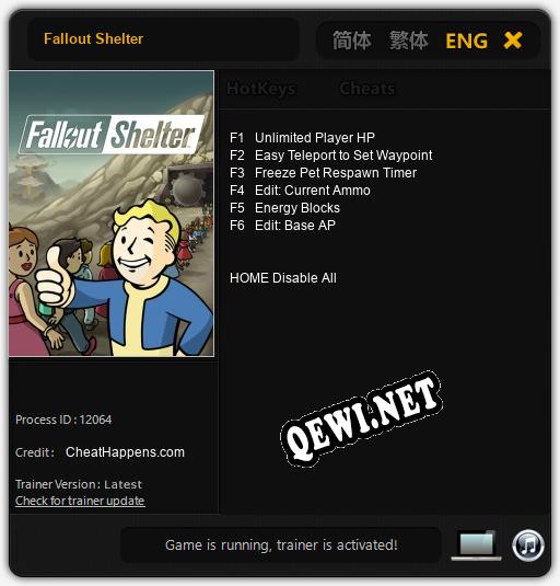 Fallout Shelter: Читы, Трейнер +6 [CheatHappens.com]