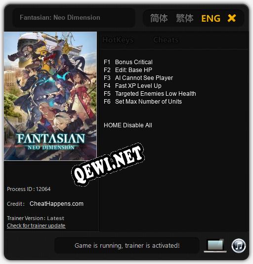 Fantasian: Neo Dimension: Читы, Трейнер +6 [CheatHappens.com]