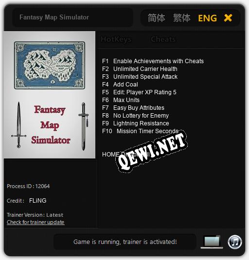 Трейнер для Fantasy Map Simulator [v1.0.8]