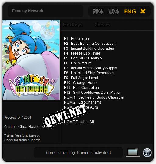 Fantasy Network: Трейнер +15 [v1.4]