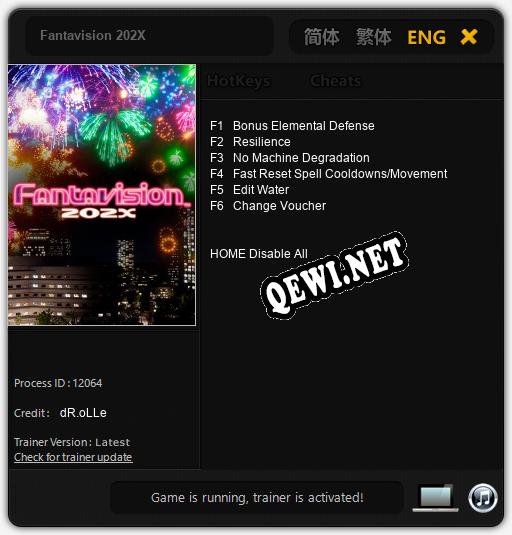 Трейнер для Fantavision 202X [v1.0.2]