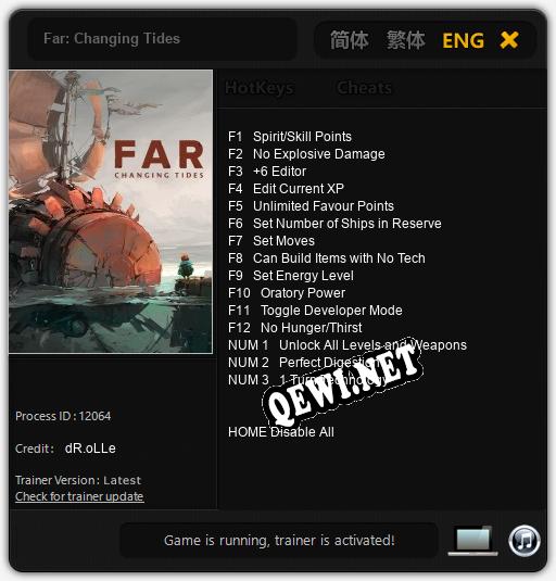 Far: Changing Tides: ТРЕЙНЕР И ЧИТЫ (V1.0.61)