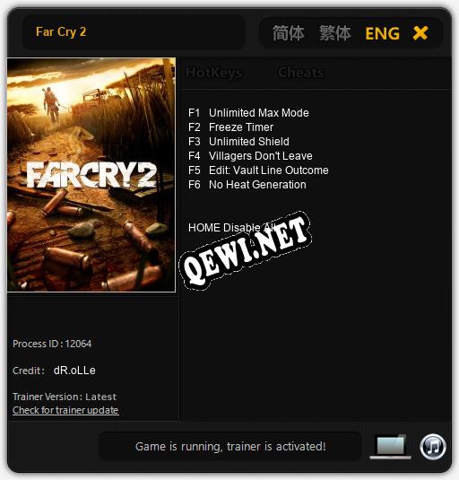 Far Cry 2: Читы, Трейнер +6 [dR.oLLe]
