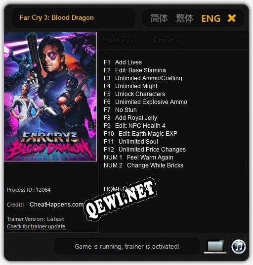 Трейнер для Far Cry 3: Blood Dragon [v1.0.3]