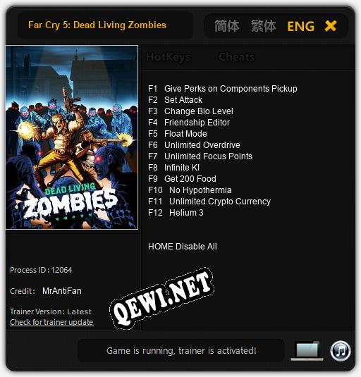 Far Cry 5: Dead Living Zombies: Трейнер +12 [v1.6]