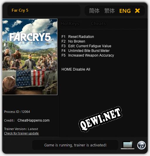 Far Cry 5: Читы, Трейнер +5 [CheatHappens.com]