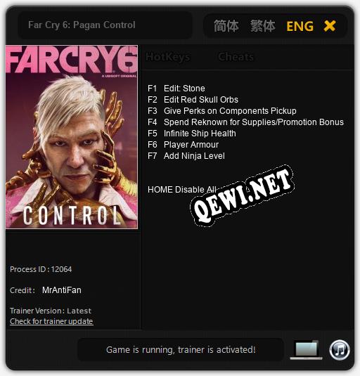 Far Cry 6: Pagan Control: ТРЕЙНЕР И ЧИТЫ (V1.0.40)
