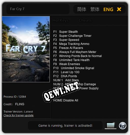 Трейнер для Far Cry 7 [v1.0.1]