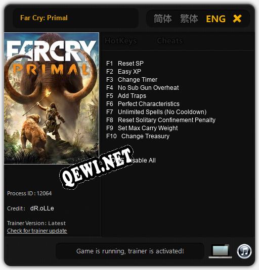 Far Cry: Primal: ТРЕЙНЕР И ЧИТЫ (V1.0.57)