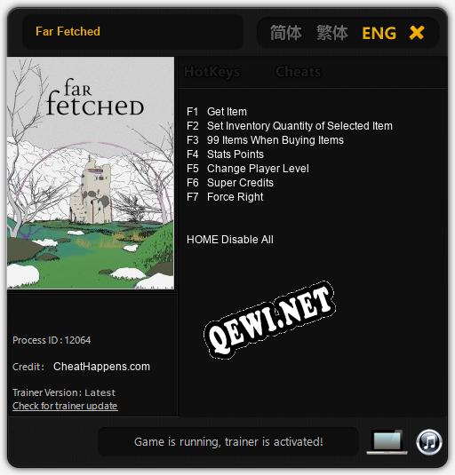 Трейнер для Far Fetched [v1.0.7]