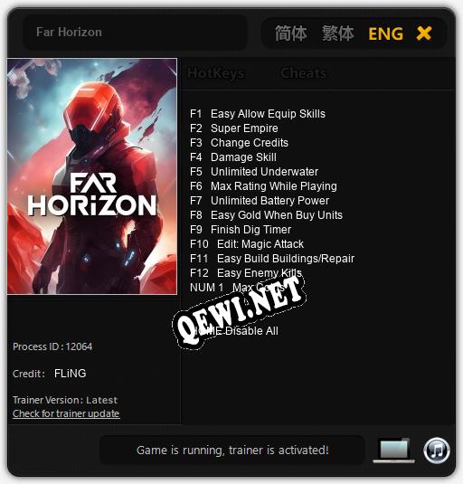 Far Horizon: Читы, Трейнер +13 [FLiNG]