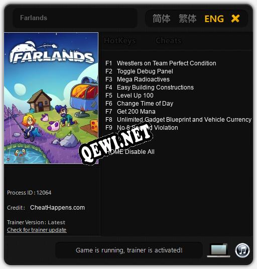 Farlands: ТРЕЙНЕР И ЧИТЫ (V1.0.45)