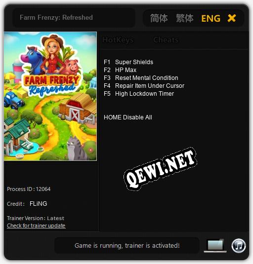 Трейнер для Farm Frenzy: Refreshed [v1.0.4]
