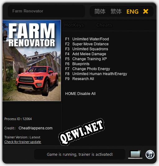 Трейнер для Farm Renovator [v1.0.7]