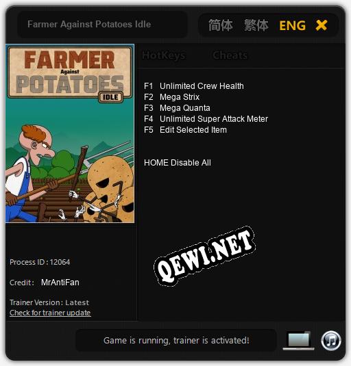 Farmer Against Potatoes Idle: ТРЕЙНЕР И ЧИТЫ (V1.0.28)