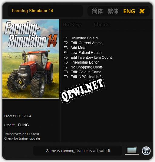Farming Simulator 14: Читы, Трейнер +9 [FLiNG]