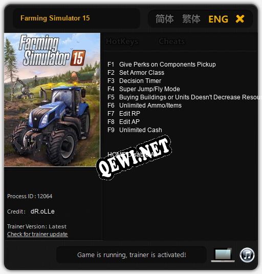 Farming Simulator 15: ТРЕЙНЕР И ЧИТЫ (V1.0.65)
