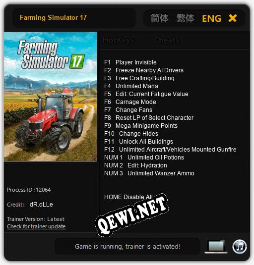 Farming Simulator 17: Трейнер +15 [v1.3]