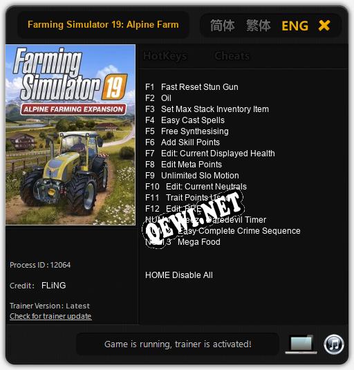 Farming Simulator 19: Alpine Farming: Трейнер +15 [v1.8]