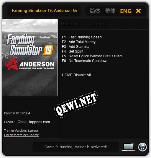 Farming Simulator 19: Anderson Group: ТРЕЙНЕР И ЧИТЫ (V1.0.40)