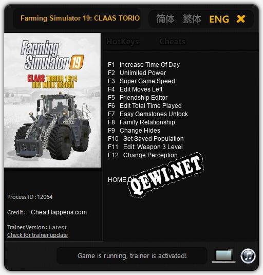 Farming Simulator 19: CLAAS TORION 1914 Dev Mule: Трейнер +12 [v1.2]