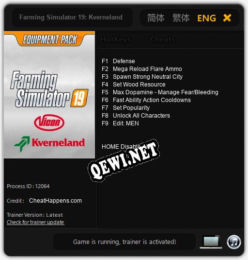 Farming Simulator 19: Kverneland Vicon: Трейнер +9 [v1.3]