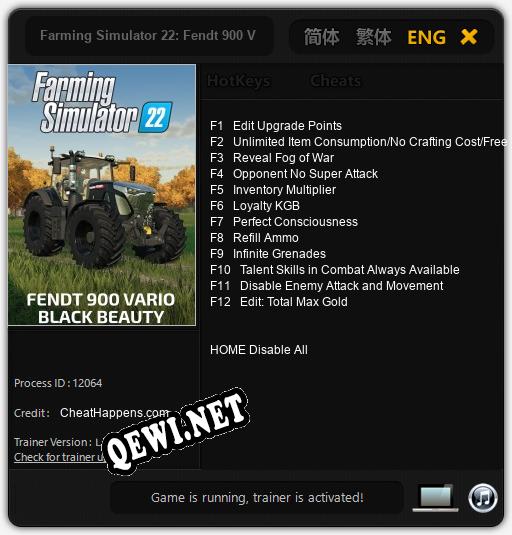 Farming Simulator 22: Fendt 900 Vario Black Beauty: Трейнер +12 [v1.2]