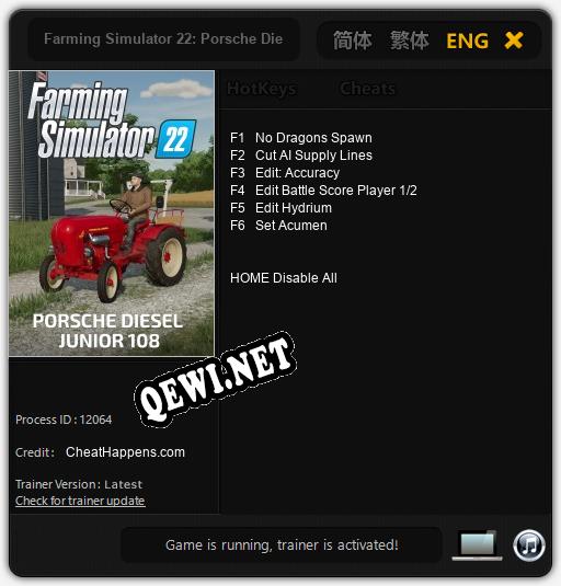 Farming Simulator 22: Porsche Diesel Junior 108: ТРЕЙНЕР И ЧИТЫ (V1.0.80)