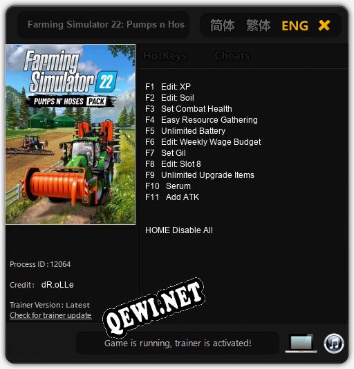 Farming Simulator 22: Pumps n Hoses: ТРЕЙНЕР И ЧИТЫ (V1.0.25)