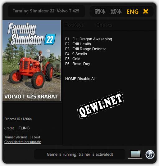 Farming Simulator 22: Volvo T 425 Krabat: Читы, Трейнер +6 [FLiNG]