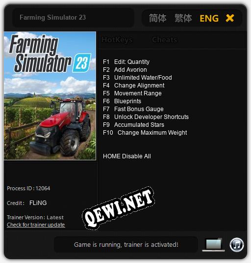 Farming Simulator 23: ТРЕЙНЕР И ЧИТЫ (V1.0.87)