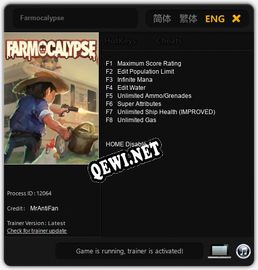 Farmocalypse: Читы, Трейнер +8 [MrAntiFan]