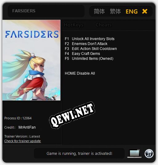Трейнер для FARSIDERS [v1.0.1]